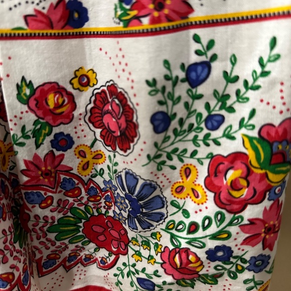 Soulieado Provencal Vintage French Cotton Print Tiered Midi Skirt - Picture 5 of 11